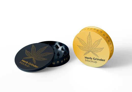 Metal Herb Grinder Mockup