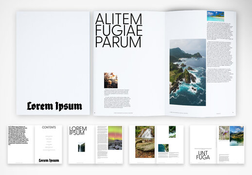 Visual Minimal Travel Magazine Template
