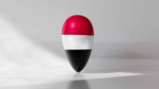 A heart shape shows the Syrian flag in a smooth rotating motion. The animation features bright colors and symbolizes love and pride for Syria. This loop continues without interruption