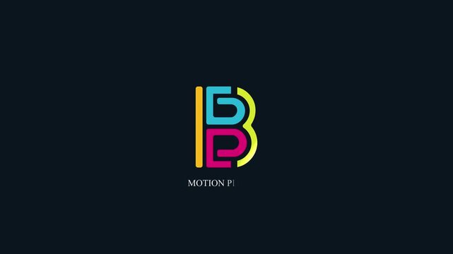 Black background beautiful motion picture logo animation, logo, logo with black background, business logo, creative