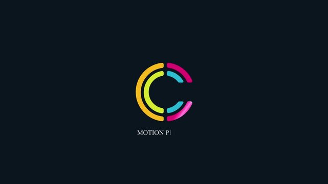 Black background beautiful motion picture logo animation, logo, logo with black background, business logo, creative