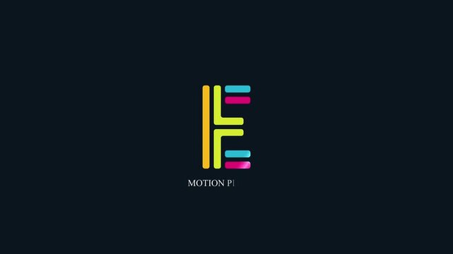 Black background beautiful motion picture logo animation, logo, logo with black background, business logo, creative