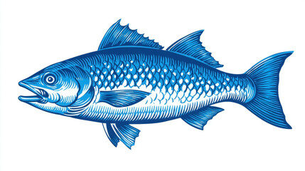Fototapeta premium A simple logo for a fish and chips shop, illustration