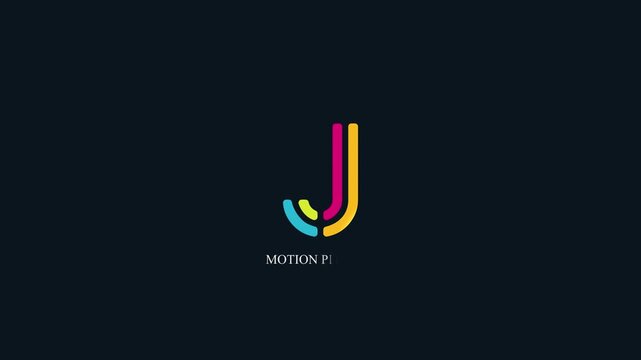 Black background beautiful motion picture logo animation, logo, logo with black background