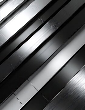 A striking close-up reveals the sleek, geometric patterns of a dark, reflective surface.
