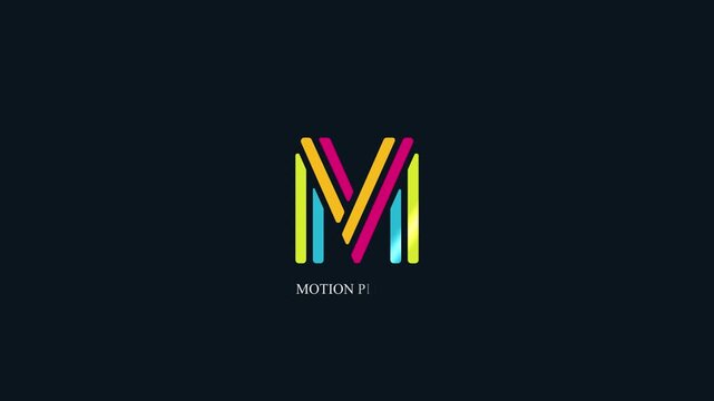 Black background beautiful motion picture logo animation, logo, logo with black background, business logo