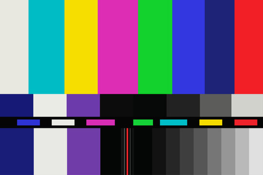 Television color bars test pattern background