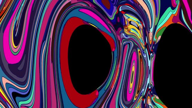 Colorful abstract swirl pattern with vibrant fluid shapes