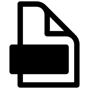 File. Outlined stroke vector icon with black-filled details.