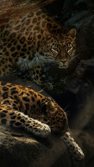 Obraz premium close up of leopard