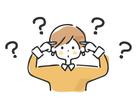 疑問に思う女性