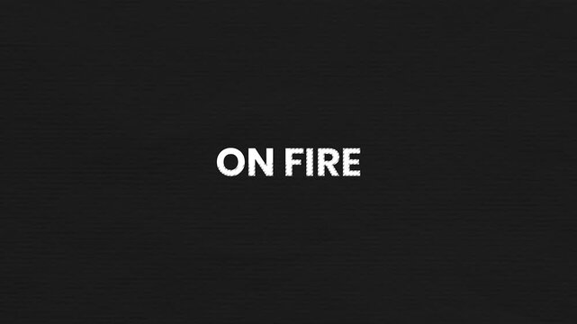 On Fire Vintage Text Animation 4K Trending Status Background for Viral Content Promotion and Social Media Buzz