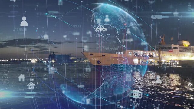 Smart city and communication network concept. Digital transformation. High quality 4k footage