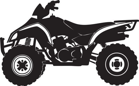 Black silhouette of an allterrain vehicle