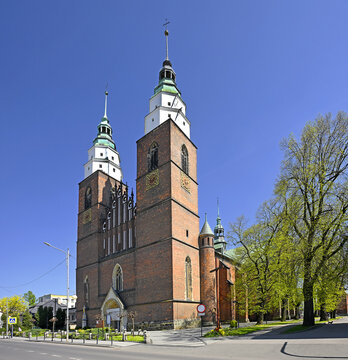 Old gothic Church of the Nativity of the Virgin Mary of Głubczyce. Głubczyce is located in the southwestern part of Poland. It is the largest municipality in the Opole Voivodeship.