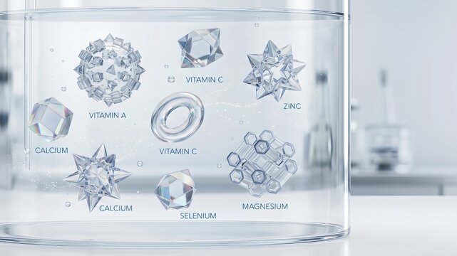 Crystal Structures Representing Vitamins and Minerals in a Laboratory Setting