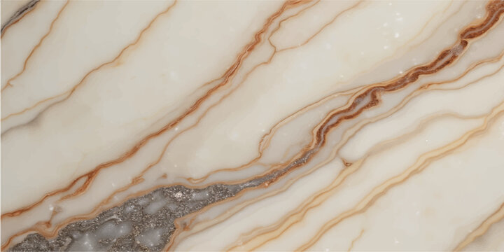 A seamless brown marble texture flows across a close up of chocolate cake and ice cream to create a food art backdrop with a wave pattern