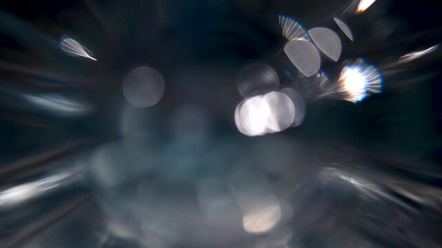 Shimmering silver bokeh highlights for overlaying