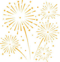 Fototapeta premium Fireworks with stars and sparks
