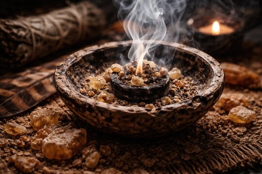 Organic copal incense for sacred smoke smudging practices