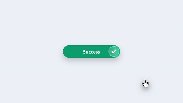 Animated UI swipe to confirm button turning green with success checkmark