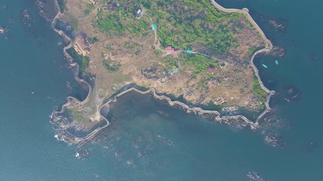 Sindhudurg Fort Aerial View,Malvan Sindhudurg Fort Aerial,Sindhudurg Sea Fort Aerial ✔️