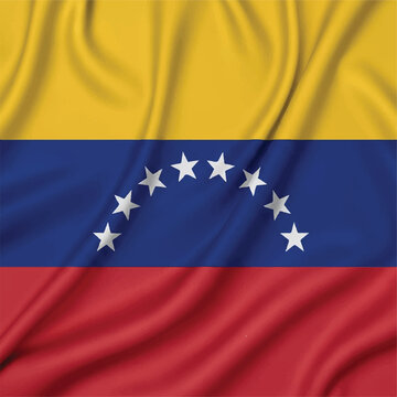 Waving Venezuela National Flag Silhouette - Cinematic 3D Texture