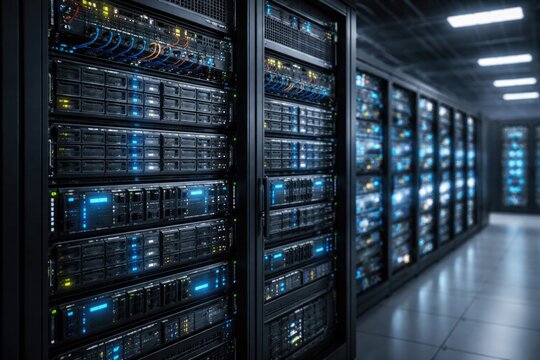 Internet content hosting platform using data center rack with networked server storage