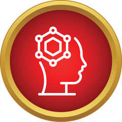 Naklejka premium Human head profile illustrating artificial intelligence and machine learning concepts