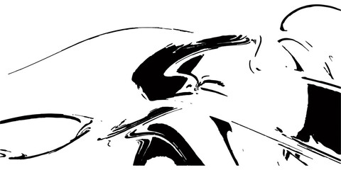 Abstract artistic representation of a bee in striking black and white, highlighting its intricate form and delicate structure. © nur