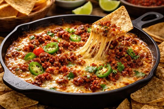 Flavorful homemade chorizo and Oaxaca queso dip perfect with tortilla chips
