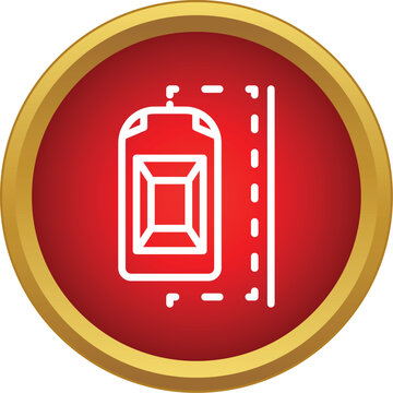 Car parking icon showing a vehicle backing into a designated spot