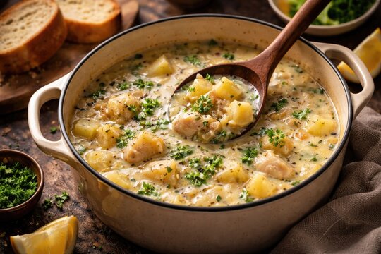 Delicious homemade Scottish Cullen Skink fish chowder