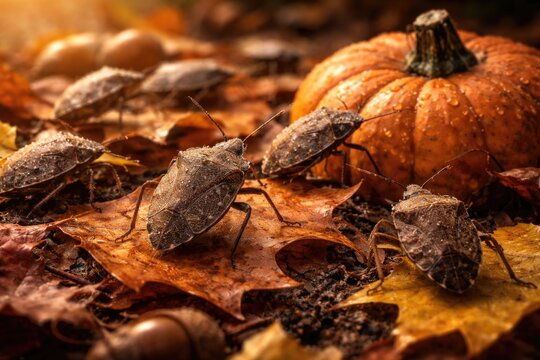 Brown marmorated stink bugs preparing for an abundant autumn season return