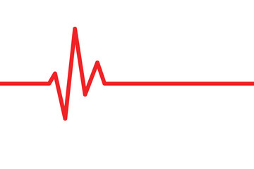 Simple red ECG line medical element © sakuma.