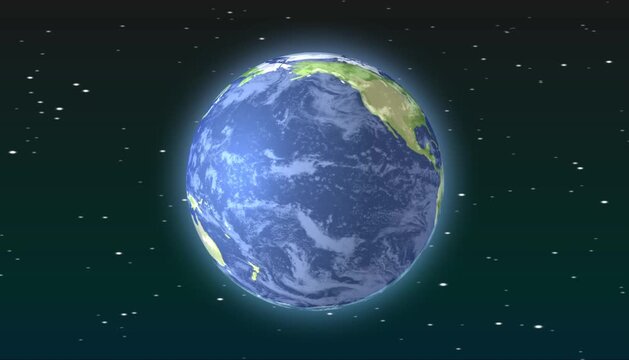 Seamless Looping Digital Earth in 4K, Futuristic Rotating Globe with Alpha Background, slowly rotating earth, Northern Hemisphere View, Clean Motion for Sci-Fi, Tech,and Global Concept Videos