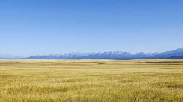 Expansive plateau with distant mountains.