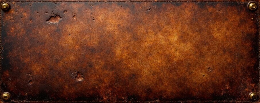 Timeworn brown leather; deep grooves & scratches, photography, worn, close up