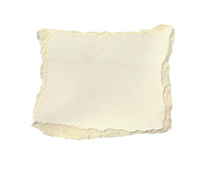 Obraz premium Brown paper ripped isolated on a transparent background, crumpled brown paper page with ripped edge