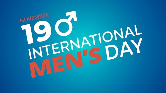 Celebrating 190 international men's day a vibrant graphic commemorating masculinity and global recognition