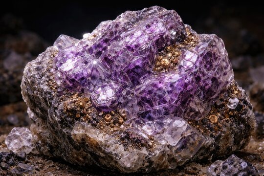 Natural lepidolite specimen high in lithium with rubidium and caesium elements