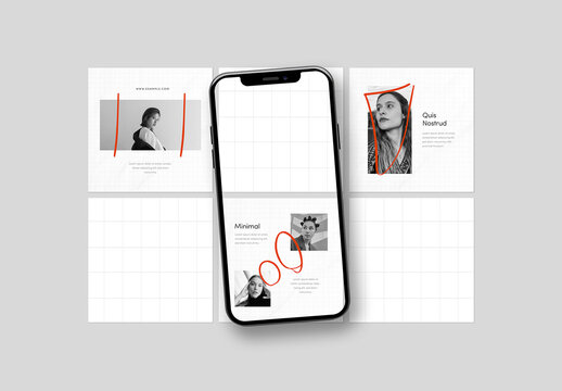 Mockup For Social Media Post with Smartphone Design