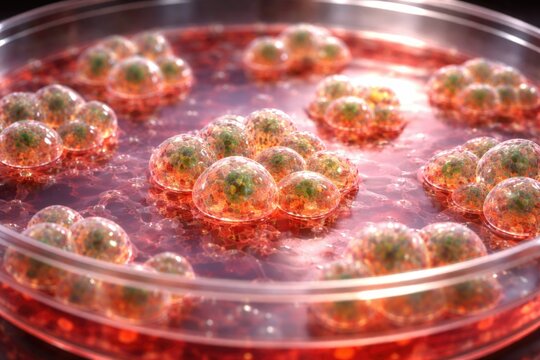 HEK293 cells grown in specialized medium for cancer signaling pathway analysis and protein synthesis