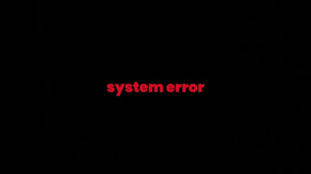 A close-up view of a system error message on a computer screen