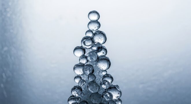 Icicle Formation With Bubbles Macro Detail