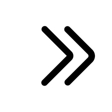 Clean single right chevron icon optimized for modern interface design and intuitive directional user guidance.
