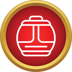 Cable car or gondola icon representing mountain transportation or ski lift © ylivdesign