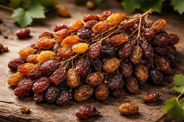 Obraz premium Natural raisins from organically dried grape bunch