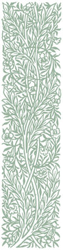 Vintage Botanical Vertical Border with Wildflowers in Engraved Style Isolated on Transparent Background PNG