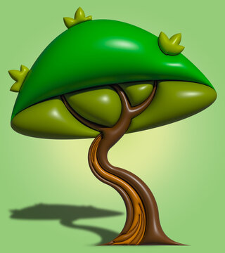 Hier ist ein gr&uuml;ner Pilz.